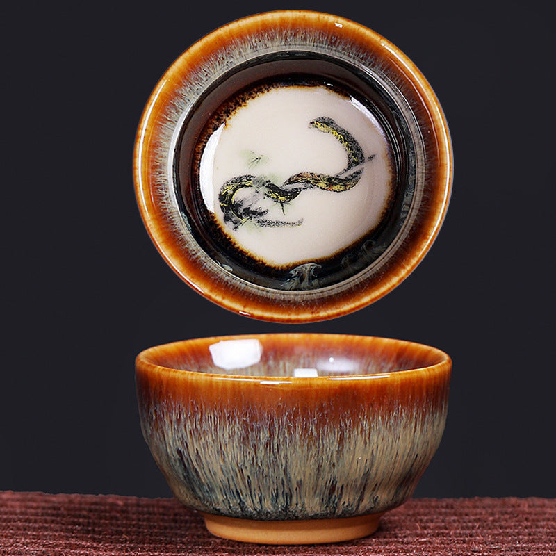 Ceramic 12 Chinese Zodiac Teacup 73ml for Tea Ritual