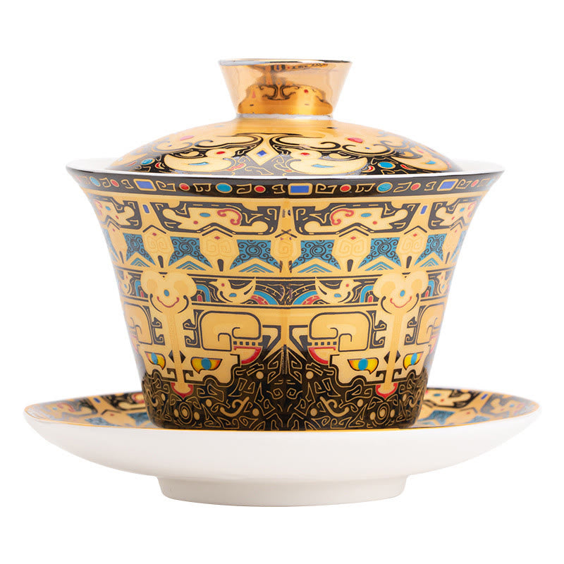 Ceramic 180ml Gaiwan Tea Cup With Lid | Zen Decor