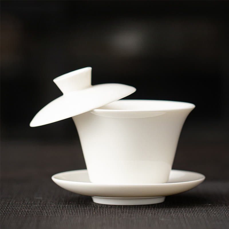 Ceramic 180ml Gaiwan Tea Cup With Lid | Zen Decor