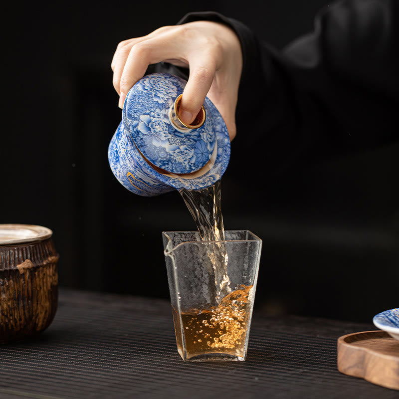 Ceramic 180ml Gaiwan Tea Cup With Lid | Zen Decor