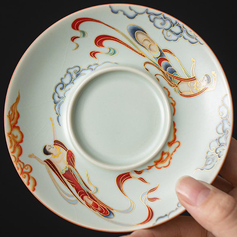 Ceramic 180ml Gaiwan Tea Cup With Lid | Zen Decor