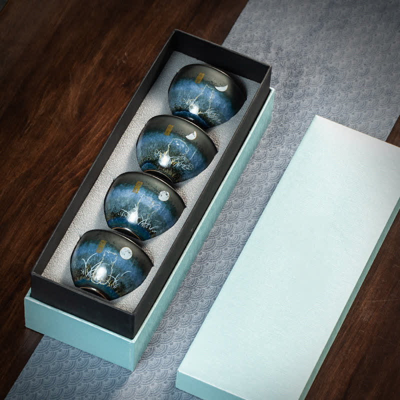 Ceramic Black Cat Tea Cup 140ml - Japanese Tableware