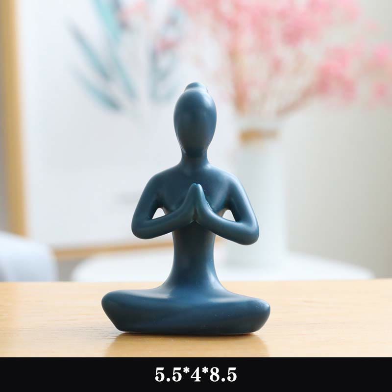 Ceramic Buddha Statue | Abstract Yoga Meditation Sculpture