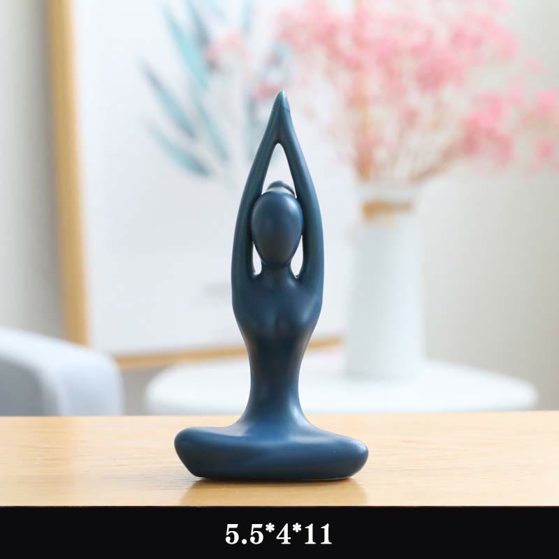 Ceramic Buddha Statue | Abstract Yoga Meditation Sculpture