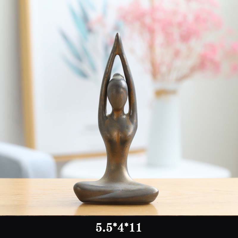 Ceramic Buddha Statue | Abstract Yoga Meditation Sculpture