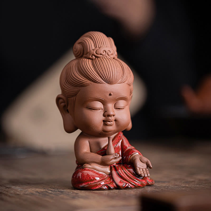 Ceramic Buddha Statue Set | Mini Gautama & Bodhisattvas