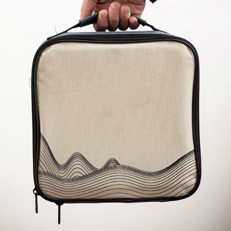 Ceramic Chinese Gongfu Teapot Set with Portable Gift Bag