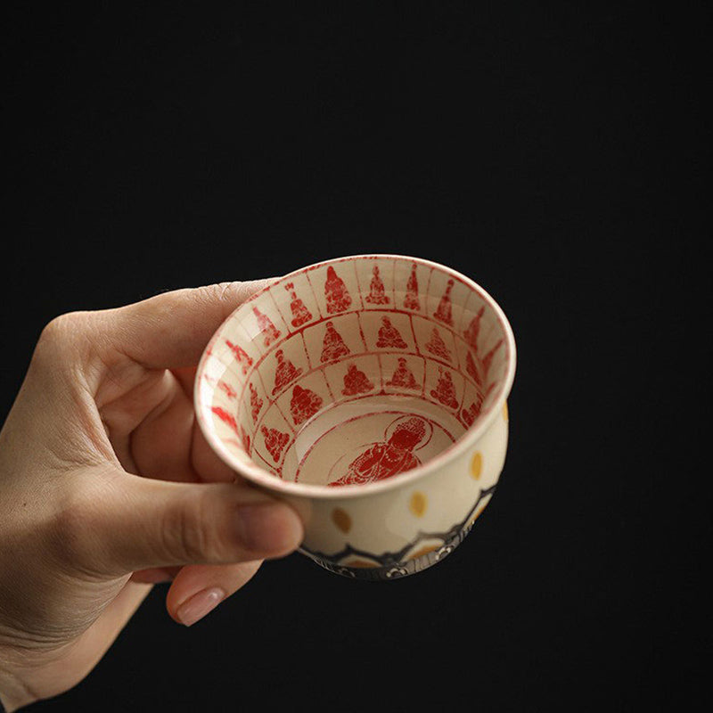 Ceramic Chinese Tea Cup 100ml Dunhuang Thousand Buddhas
