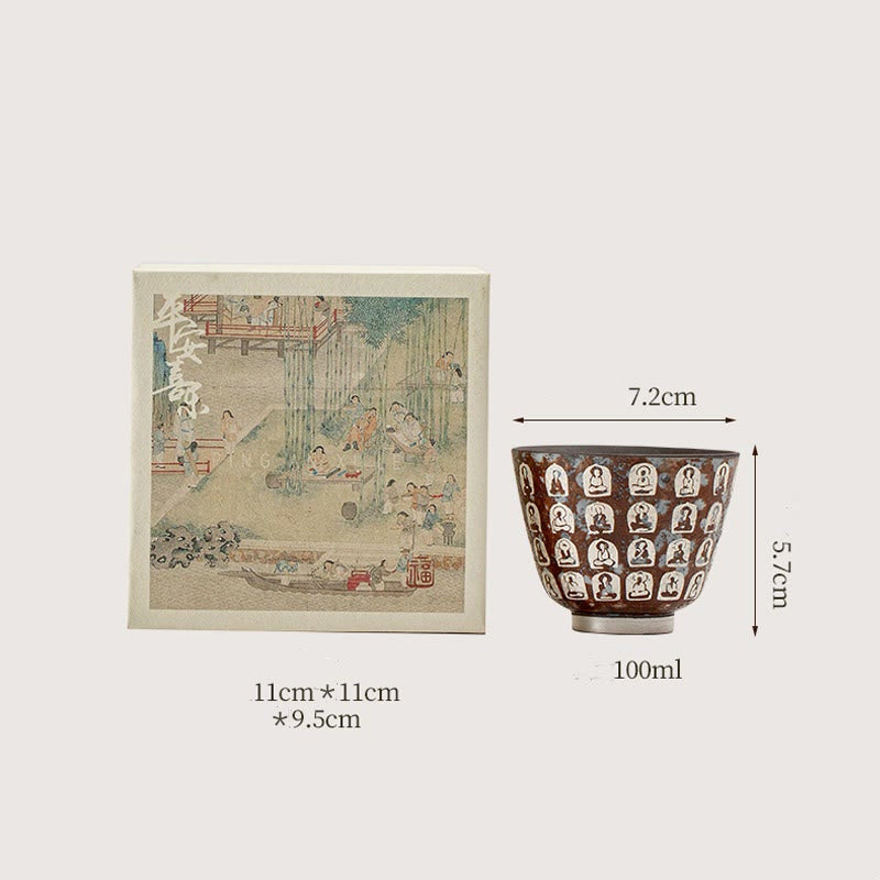 Ceramic Zen Tea Cup 100ml with Gift Box - Meditation Decor