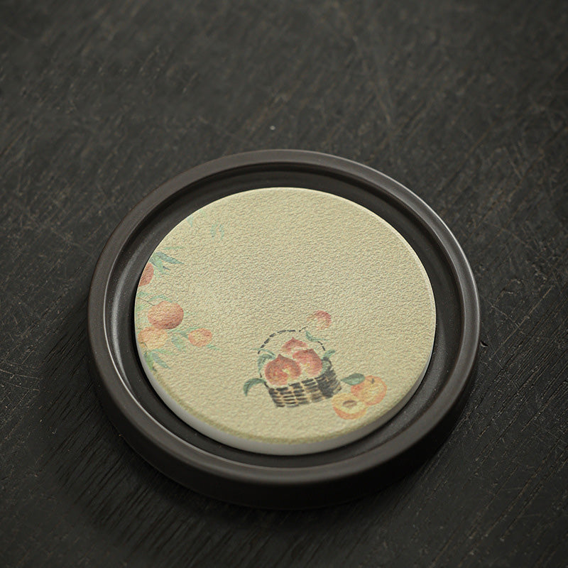 Ceramic Zen Tea Cup Mat 7.9cm | Natural Zen Decor