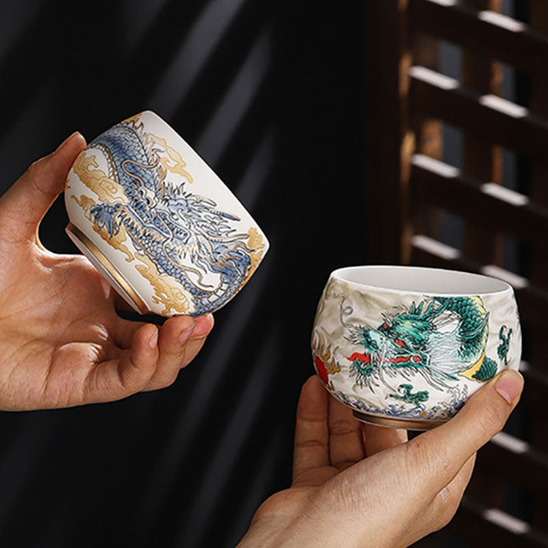 Ceramic Zen Teacup 185ml for Mindful Kung Fu Tea Ceremony