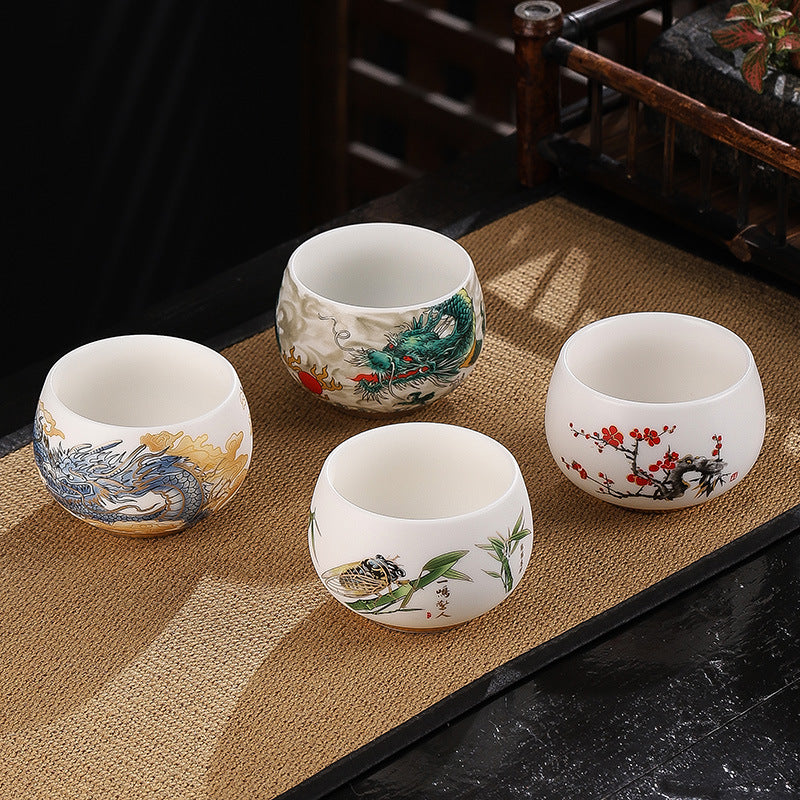 Ceramic Zen Teacup 185ml for Mindful Kung Fu Tea Ceremony