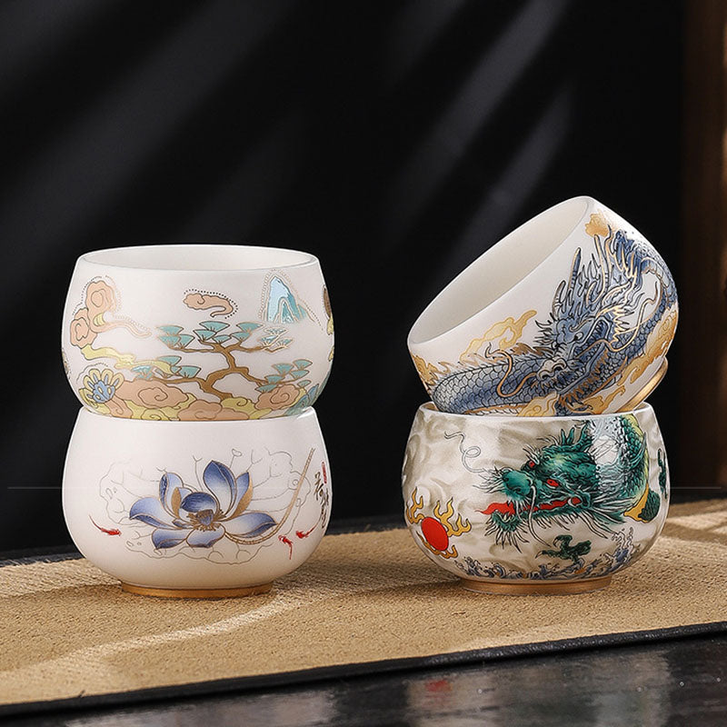 Ceramic Zen Teacup 185ml for Mindful Kung Fu Tea Ceremony