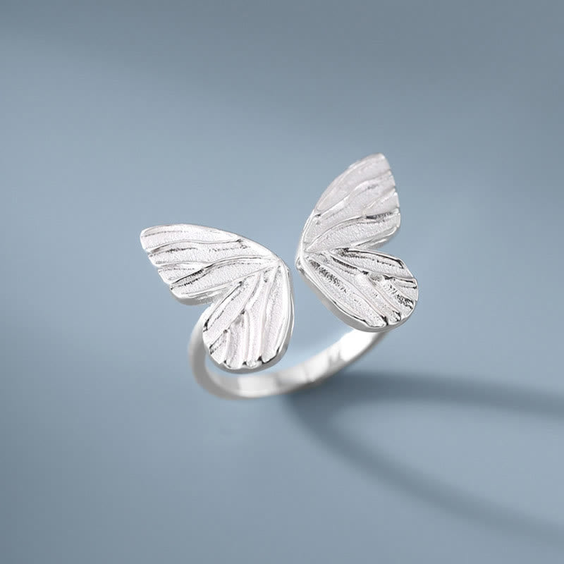 925 Sterling Silver Butterfly Love Freedom Spiritual Ring