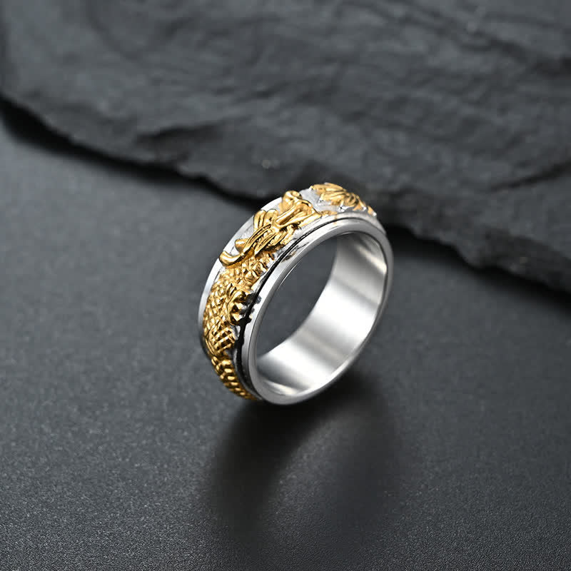 8mm Dragon Titanium Steel Stimulation Ring Unisex