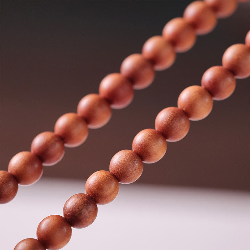 Sandalwood & Hetian Jade Double Wrap Protection Bracelet