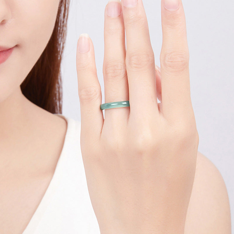 16mm Jade Ring for Prosperity, Protection & Success