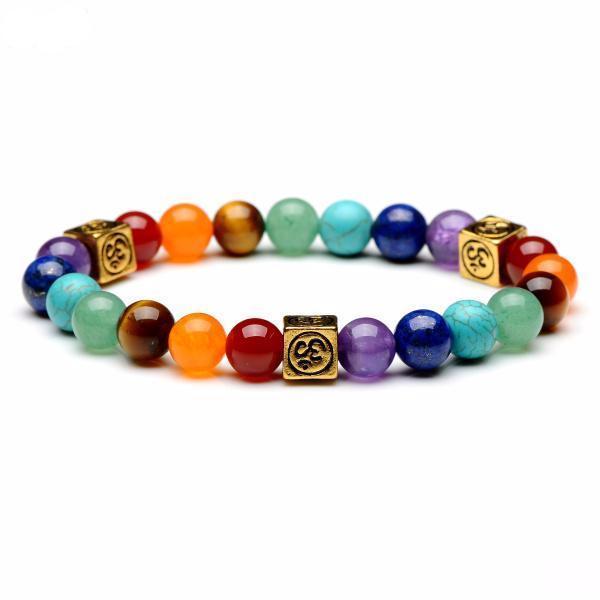 Chakra Bracelet with Om Symbol