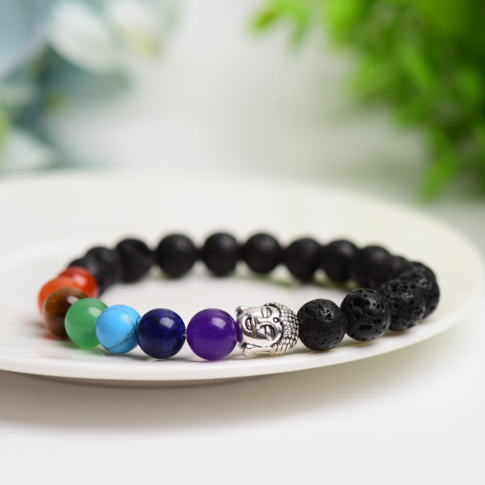 Chakra Mixed Crystal Bead Bracelet for Energy Healing