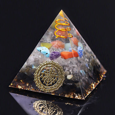 Chakra Orgone Pyramid for Energy Harmony