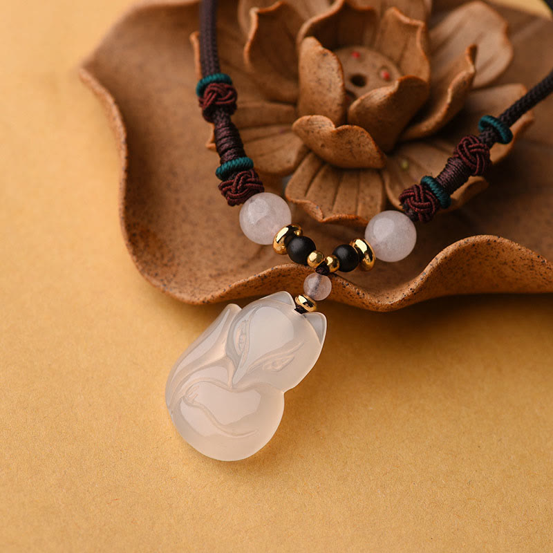 Chalcedony Pink Crystal Harmony Necklace 60cm Unisex