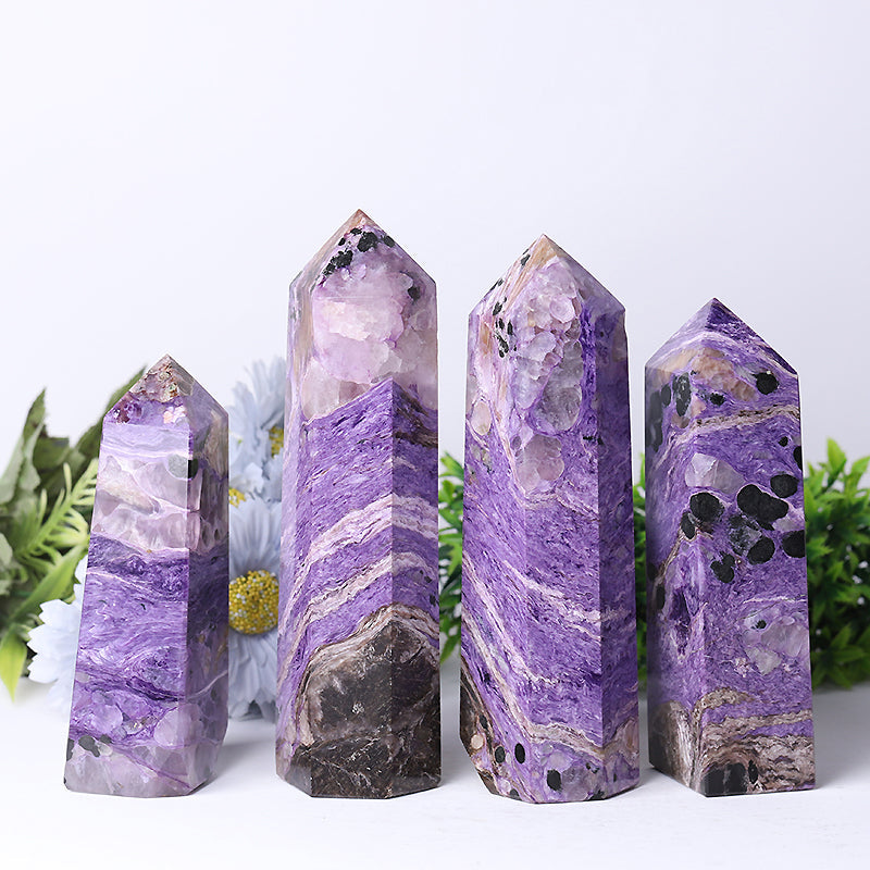 Charoite Crystal Tower 3-8 inch Healing Point