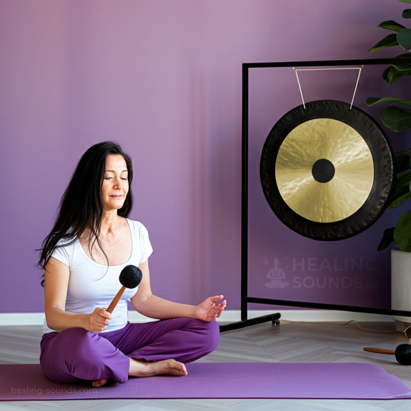 22 Inch Chinese Gong with Beater - Rich Resonance