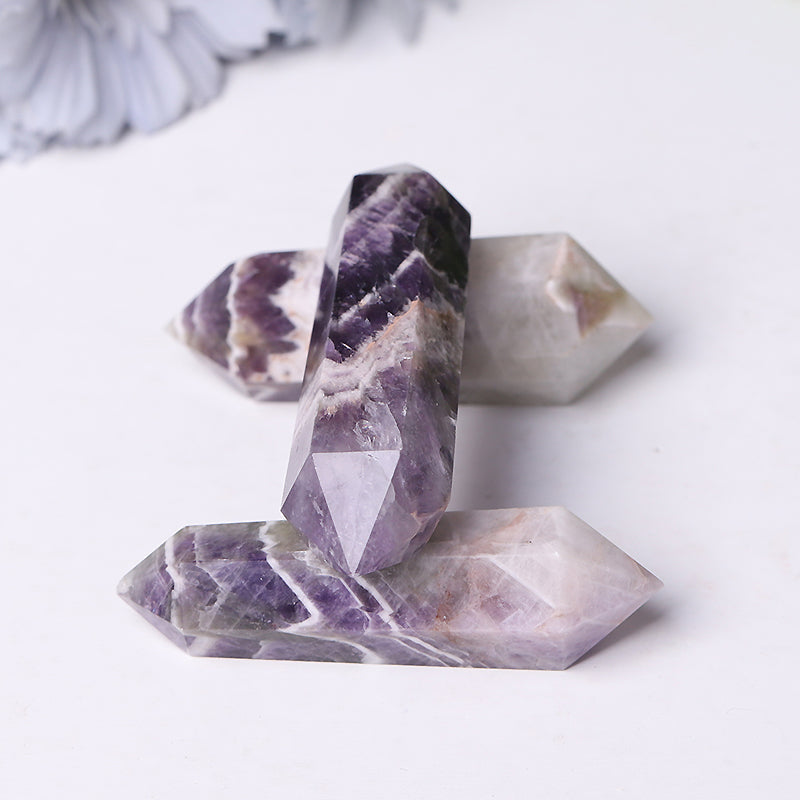 Chevron Amethyst Crystal Tower 2.4-4.5 in Healing Crystal