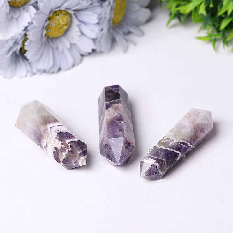 Chevron Amethyst Crystal Tower 2.4-4.5 in Healing Crystal