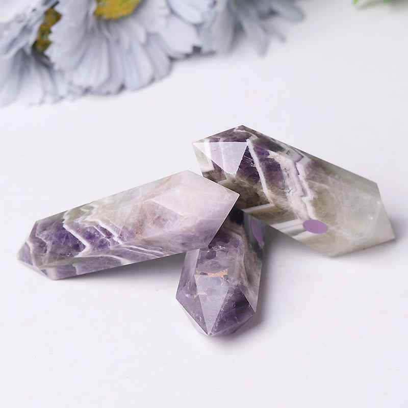 Chevron Amethyst Crystal Tower 2.4-4.5 in Healing Crystal