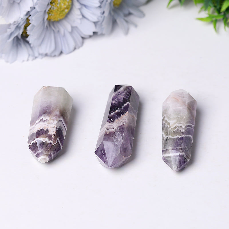 Chevron Amethyst Crystal Tower 2.4-4.5 in Healing Crystal