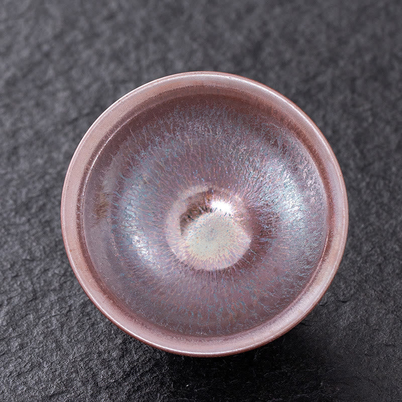 Chinese Pink Gold Jianzhan Porcelain Tea Cup 135ml
