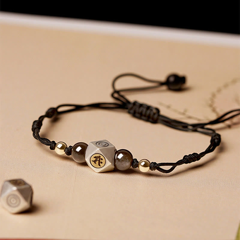 Chinese Zodiac Bracelet in Sterling Silver with Cinnabar & Natal Buddha