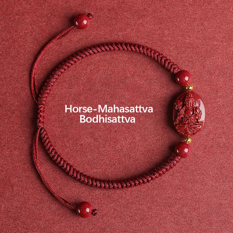 Chinese Zodiac Cinnabar Protection Bracelet Unisex