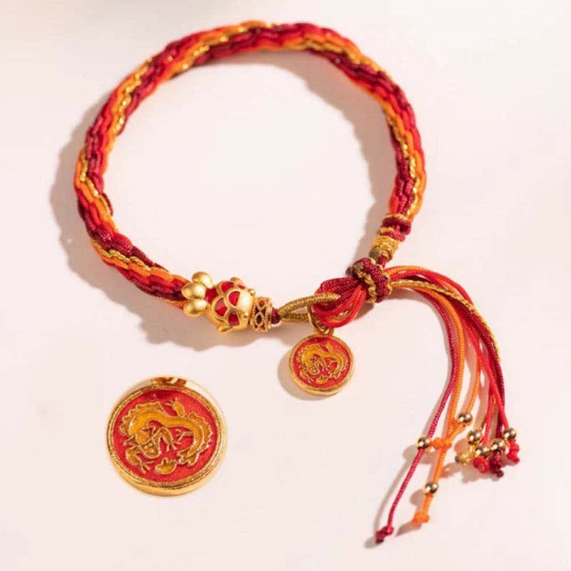 Chinese Zodiac Koi Fish Protection Red String Bracelet