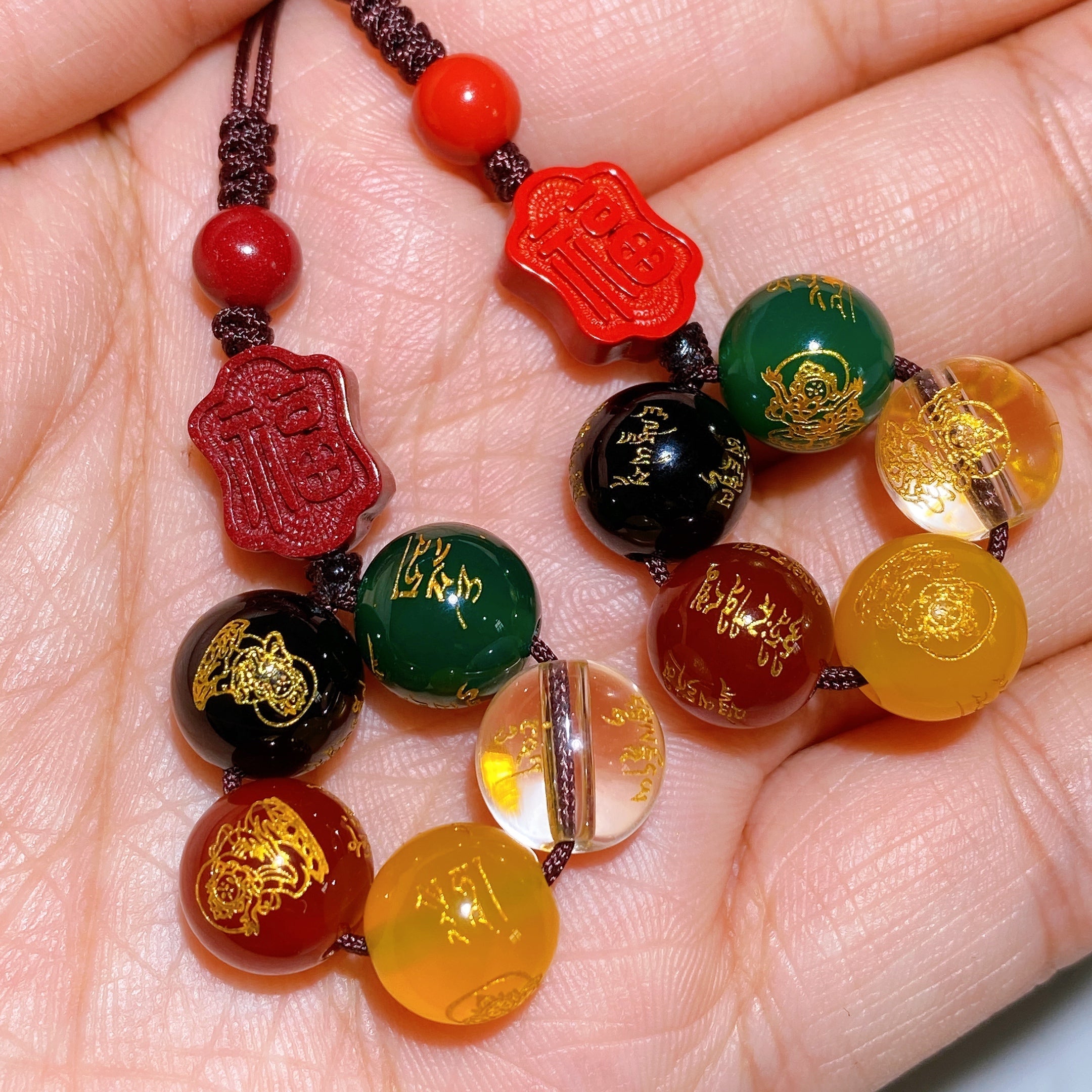 Cinnabar Crystal Hanging Ornament 10cm for Energy Cleansing