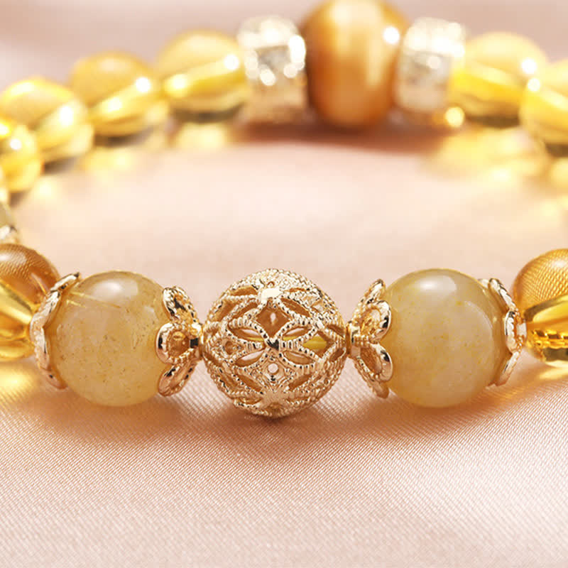 Citrine Generosity Prosperity Bracelet 16cm Elastic