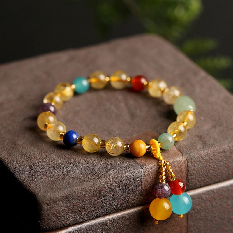 Citrine Jade Bracelet - Prosperity and Abundance
