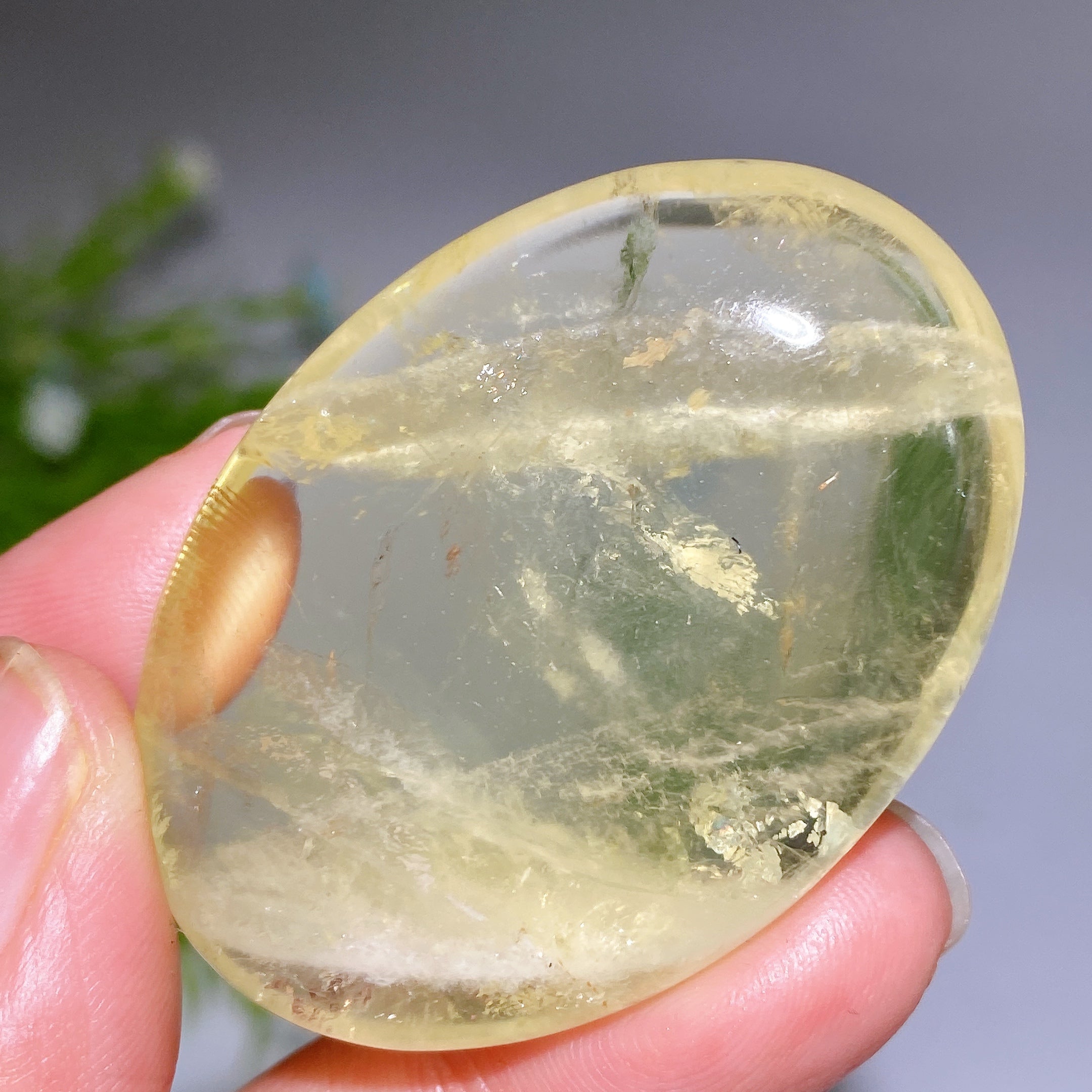 Citrine Palm Crystal Stone 1.8-2.0 Inch for Healing