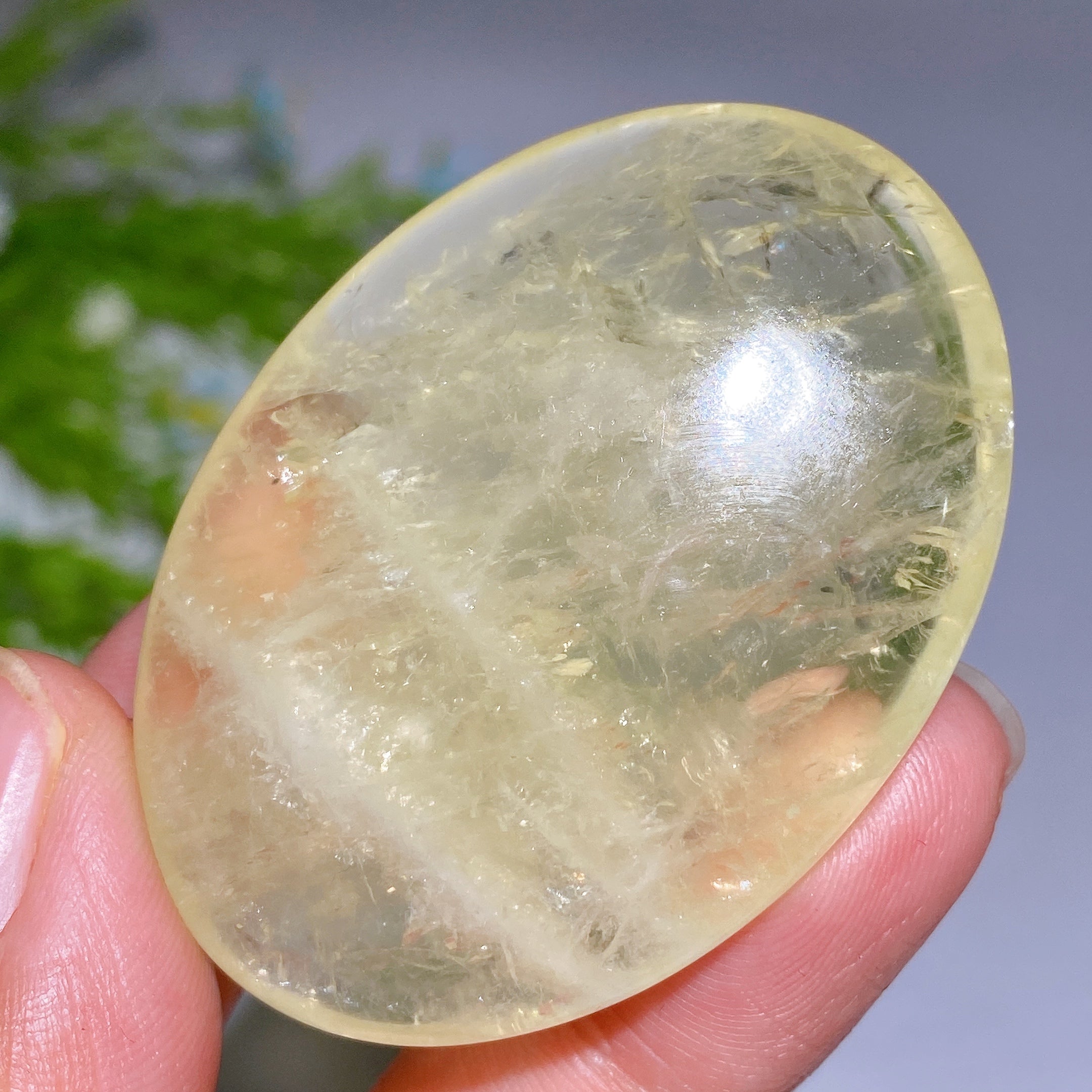 Citrine Palm Crystal Stone 1.8-2.0 Inch for Healing