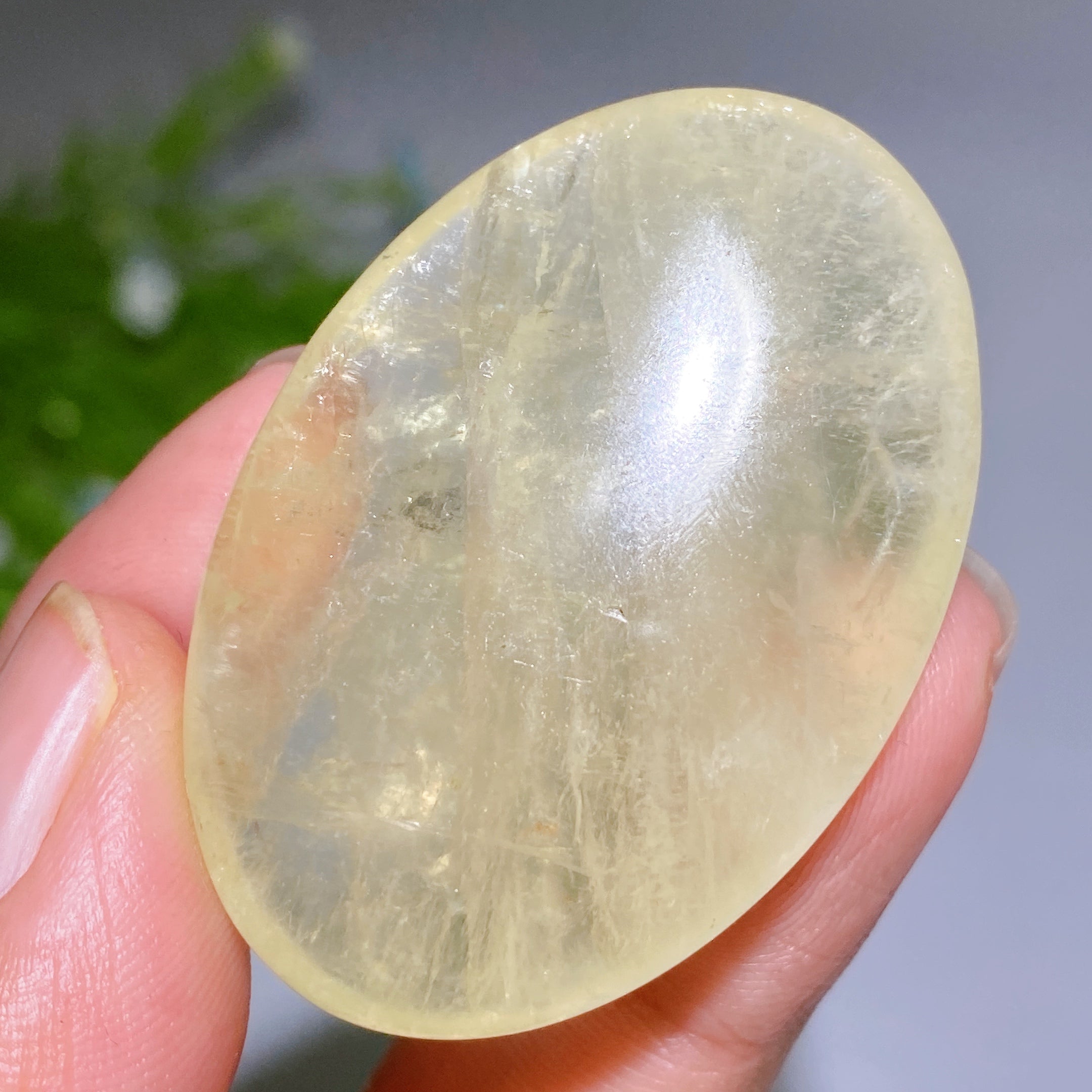 Citrine Palm Crystal Stone 1.8-2.0 Inch for Healing