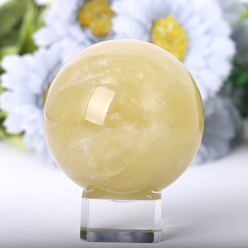 Citrine Sphere 2-4 Inch Polished Healing Crystal Orb