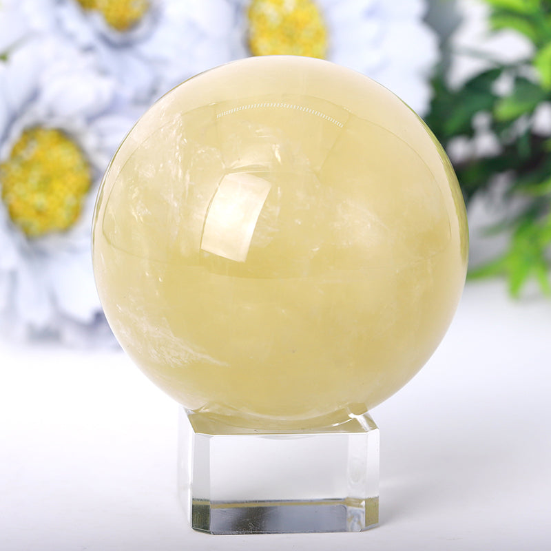Citrine Sphere 2-4 Inch Polished Healing Crystal Orb