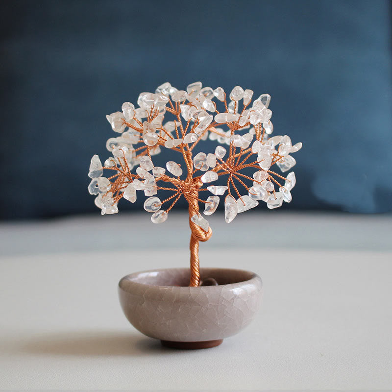 Citrine Zen Decor Crystal Prosperity Tree Home 6-7cm