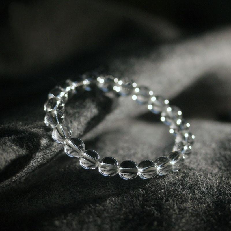 Quartz Open Ring with Complimentary Quartz Bracelet