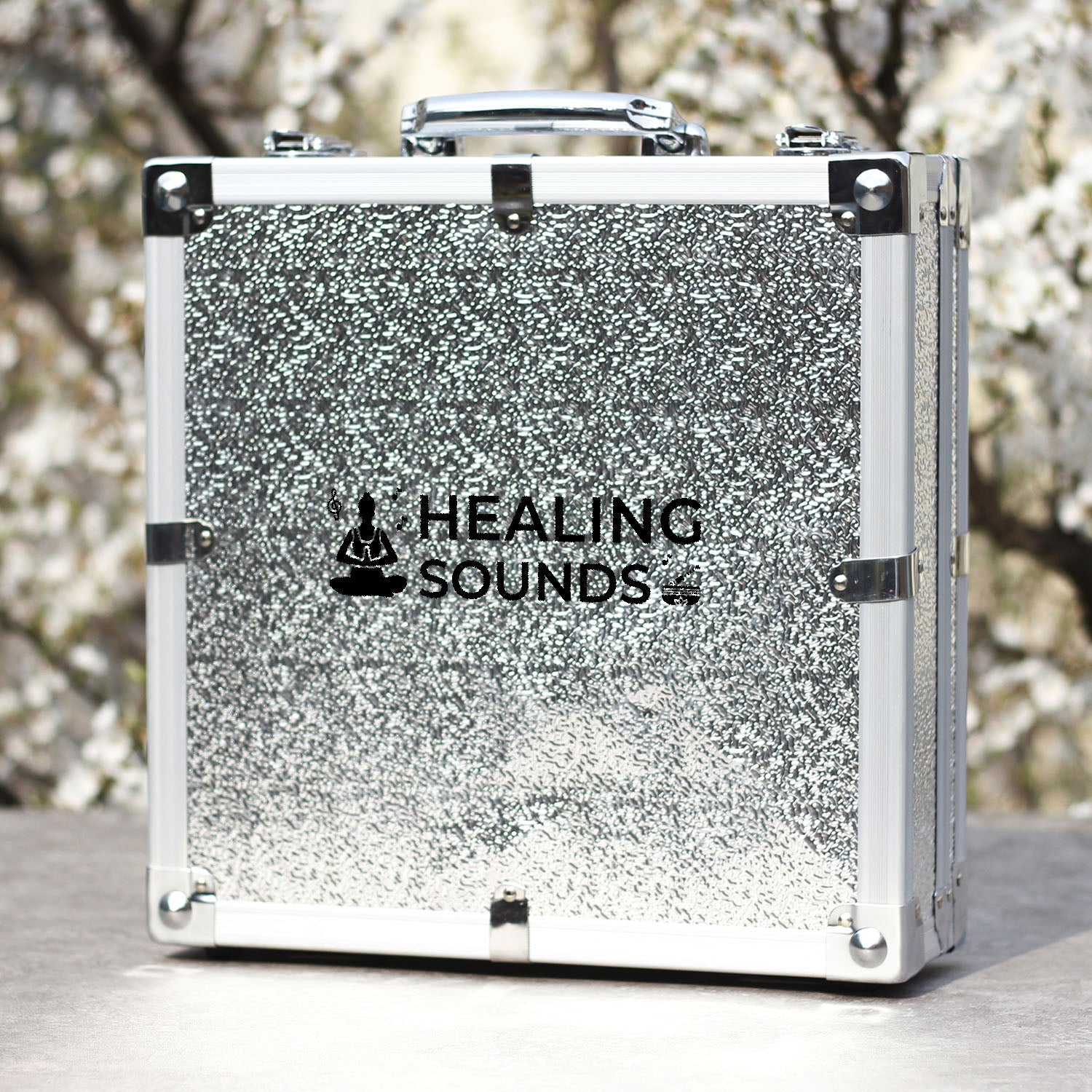 432 Hz Frosted Crystal Tuning Fork Set with Case - 8pc - 10 mm/20 mm