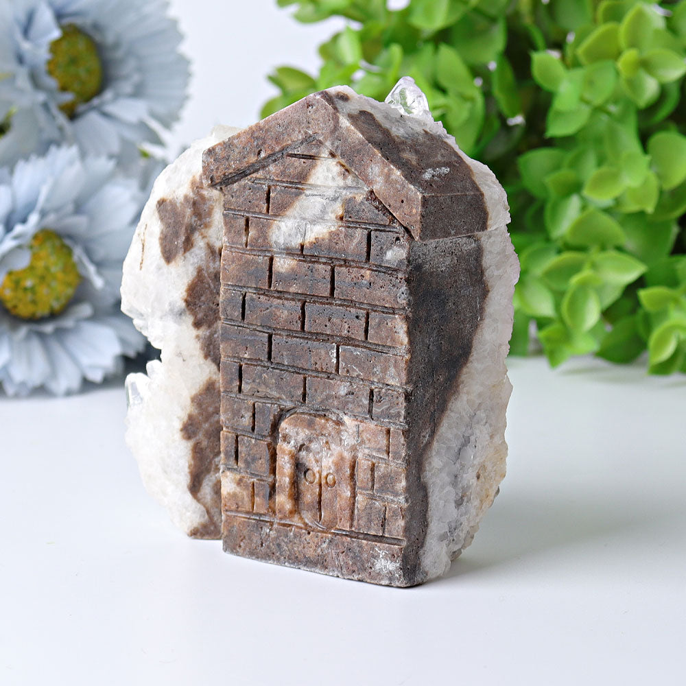 Clear Quartz Cluster House 2.3-4.5 Inch Spiritual Decor