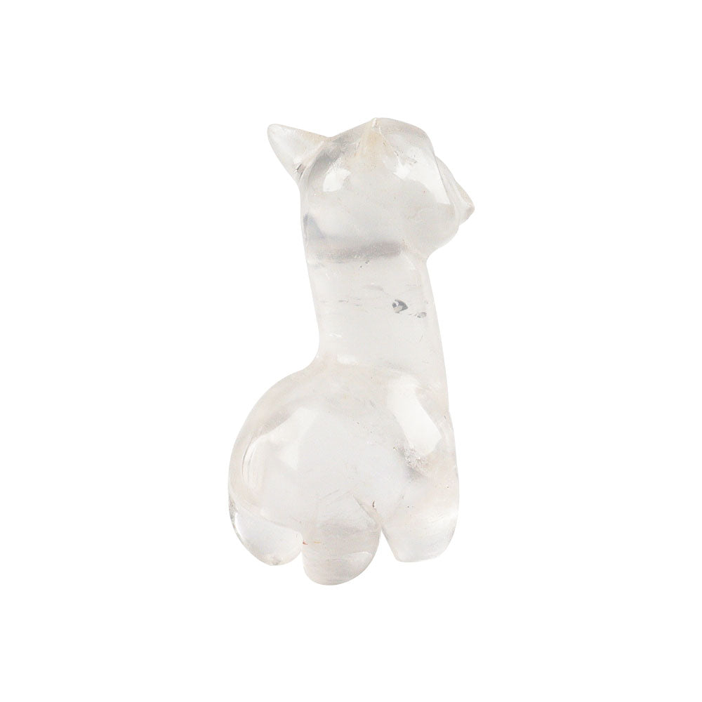 Clear Quartz Crystal Alpaca Carving 2.7in Healing Figurine
