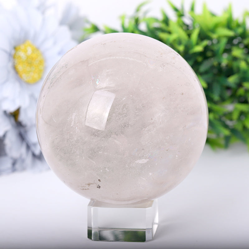 Clear Quartz Crystal Sphere 2.5-4 Inch Healing Orb