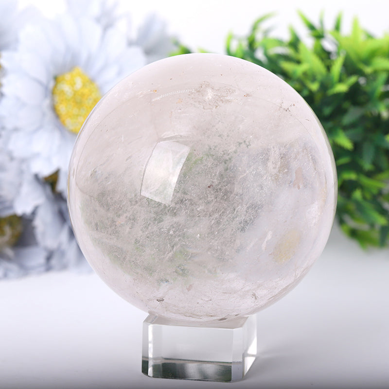 Clear Quartz Crystal Sphere 2.5-4 Inch Healing Orb
